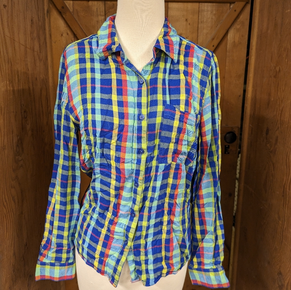 Como vintage plaid top